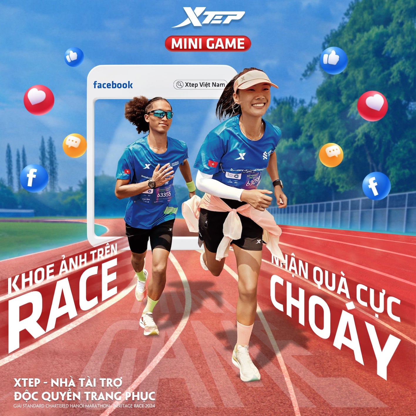 SHOW OFF YOUR RACE PHOTOS – WIN AWESOME PRIZES WITH XTEP AT THE STANDARD CHARTERED HANOI MARATHON HERITAGE RACE!