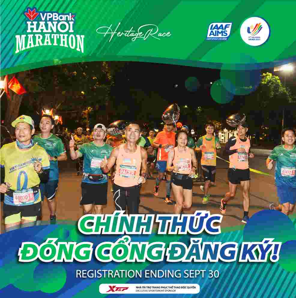 Đóng Cổng Đăng Ký VPBank Hanoi Marathon 2021
