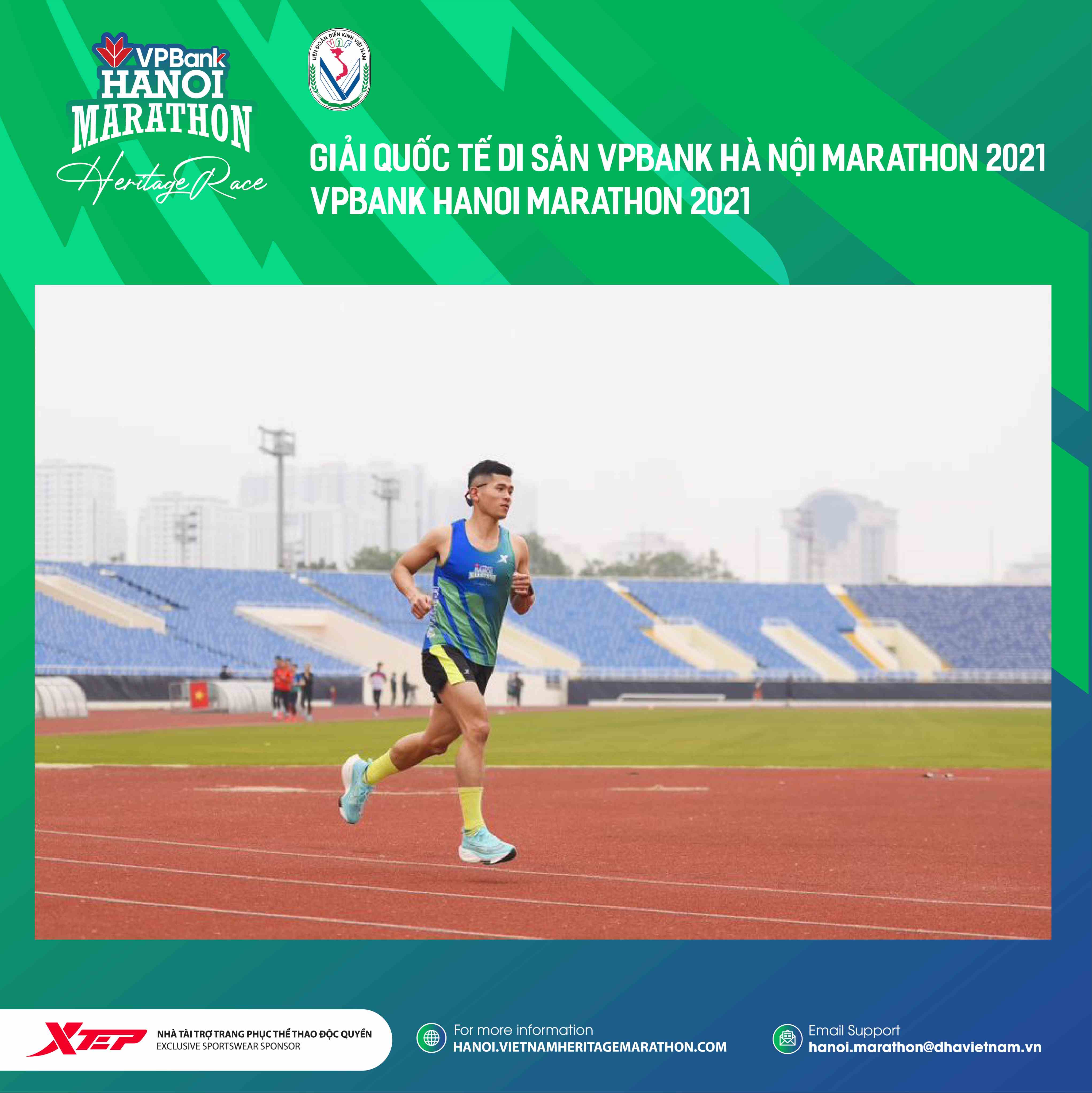 Xtep Tài Trợ Áo Thi Đấu VPBank Hanoi Marathon 2021