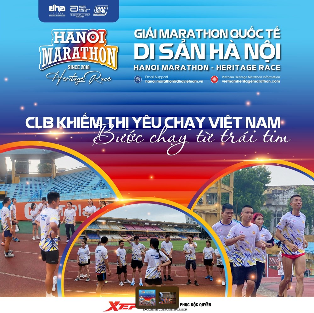 HANOI MARATHON-HERITAGE RACE HỖ TRỢ NGƯỜI KHIẾM THỊ YÊU CHẠY